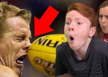 THAT'S GOTTA HURT! Kids React to more funny Aussie Rules Football moments