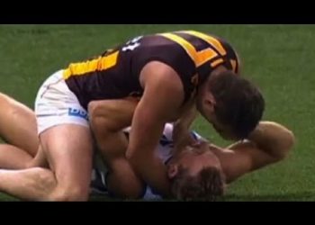 Aussie rules football player apparently choked