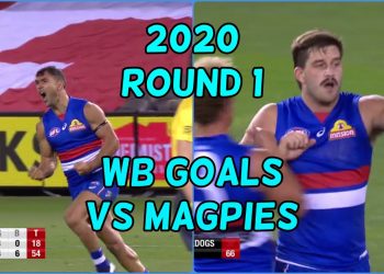 2020 Round 1 | Western Bulldogs goals vs Collingwood | AFL Aussie Rules Football