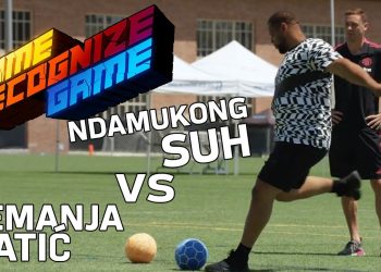 Ndamukong Suh vs. Nemanja Matić in a Kicking & Tackling Skills Competition | Game Recognize Game