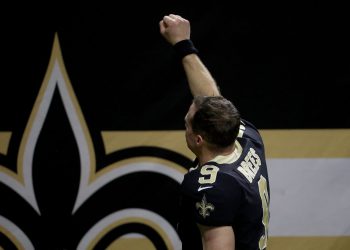 Drew Brees shares a tender moment with wife following game
