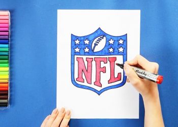How to draw National Football League (NFL) Logo