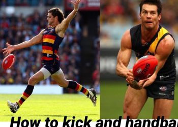 Tutorial On How To Handball And Kick a Footy/aussie rules football