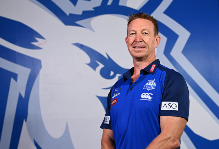 New Kangaroos coach David Noble poses