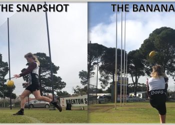 How To Kick A Snapshot And Banana In AFL or Aussie Rules Football