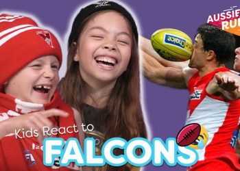 FOOTY FAILS!! Kids React to Aussie Rules Players getting hit by stray footies