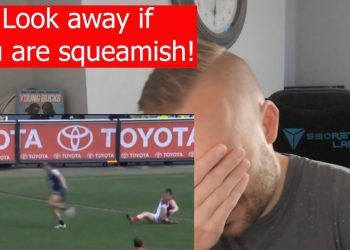 Rob Reacts to… Aussie Rules – AFL WORST INJURIES COMPILATION