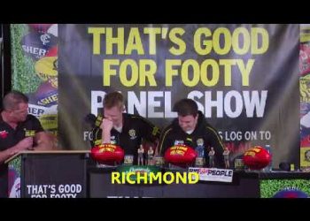 Aussie Rules TGFF panel shows players from Richmond Football Club in 2019