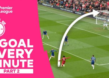 1 AMAZING goal scored from EVERY MINUTE | Premier League | Part 2