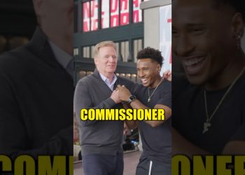 Had to ask Roger Goodell the big question.. #ad #NFLdraft @youtube @nfl