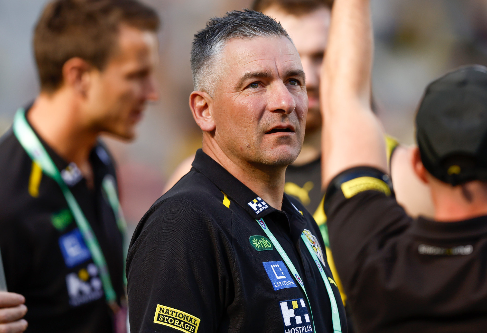 Adem Yze watches on as Richmond take on Port Adelaide
