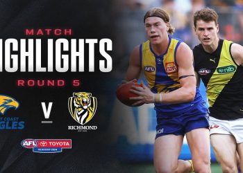 West Coast Eagles v Richmond Highlights | Round 5, 2024 | AFL
