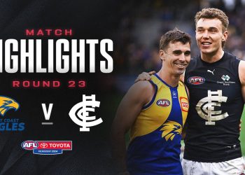 West Coast Eagles v Carlton Highlights | Round 23, 2024 | AFL
