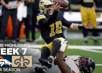 Denver Broncos vs. New Orleans Saints Game Highlights | NFL 2024 Season Week 7