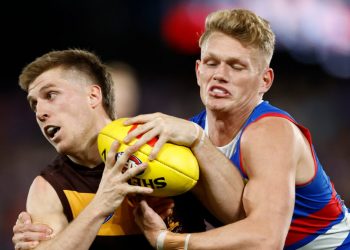 Is this Hawk the hardest working player in footy?