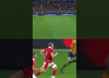 Jac Morgan casually nailing a 50-22 kick #rugby #rwc2023 @rugby-sports