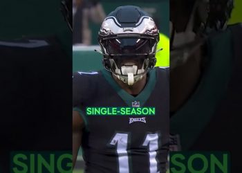 A.J. Brown Breaks Mike Quick's Record with the Eagles #shorts