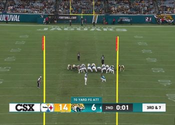 Cam Little HITS A 70-YARD FIELD GOAL