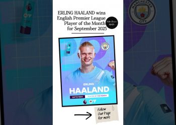 ERLING HAALAND wins English Premier League Player of the Month for September 2025