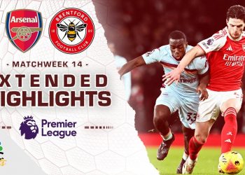 Arsenal v. Brentford | PREMIER LEAGUE HIGHLIGHTS | 12/3/2025 | NBC Sports