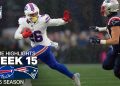 Buffalo Bills vs. New England Patriots Game Highlights | NFL 2025 Season Week 15