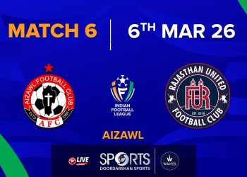 LIVE – Aizawl FC vs Rajasthan United FC – Indian Football League 2026, Aizawl | DD Sports