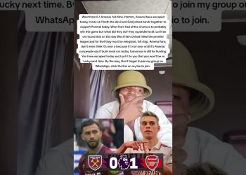 WEST HAM 0-1 ARSENAL, ENGLISH PREMIER LEAGUE. #goviral #football #epl #arsenalfc #comedy #matchday