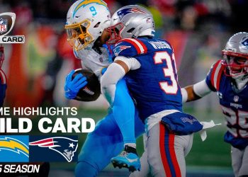 Los Angeles Chargers vs New England Patriots Game Highlights | 2025 NFL Season Wild Card Round
