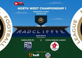 Live Football | NFYL U19 NORTH WEST CHAMPIONSHIP 1 | Radcliffe FC U19 v Steven Gerrard Academy NWC 1