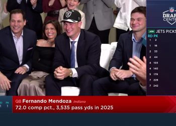 The Las Vegas Raiders Select Fernando Mendoza with the 1st Overall Pick in the 2026 NFL Draft