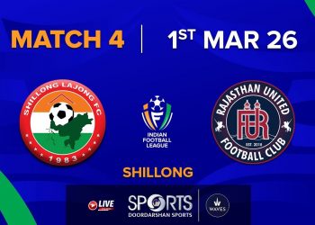 LIVE – Shillong Lajong FC vs Rajasthan United FC – Indian Football League 2026, Shillong | DD Sports