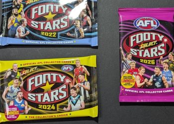 Aussie Rules football cards today from 3 different years