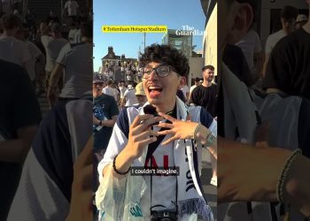 Tottenham fans celebrate after securing Premier League survival #shorts